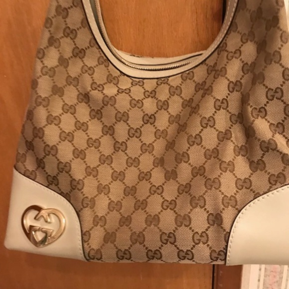 Authentic  Guccui monogram hobo with GG design. - Picture 2 of 5